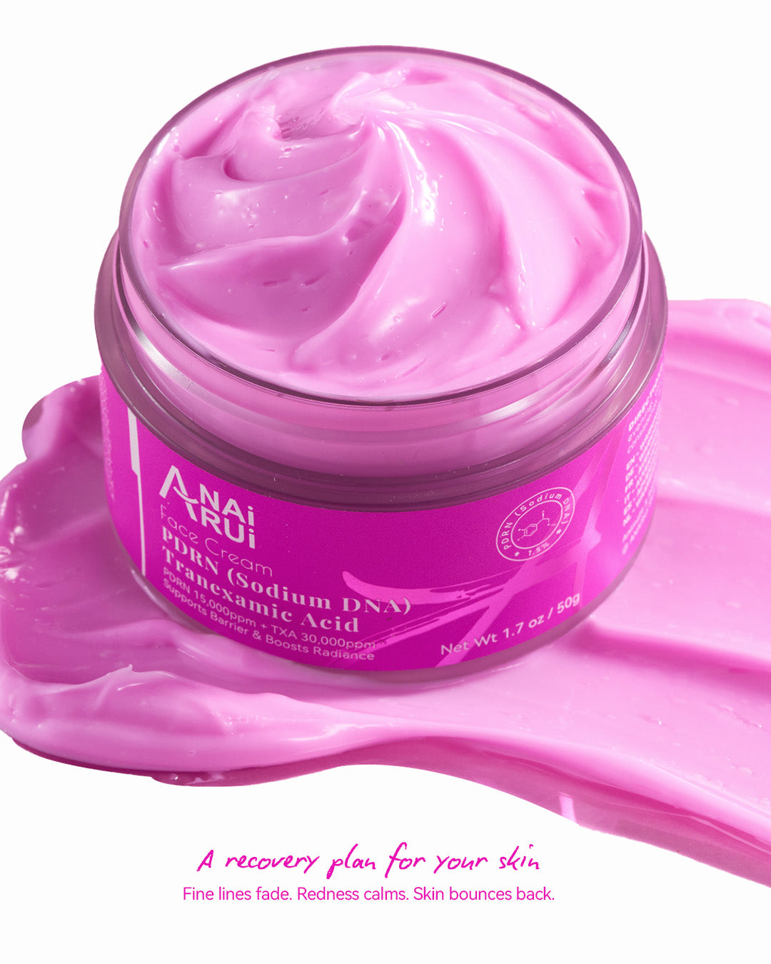 Pdrn skincare tageted for fine lines, redness & dryness