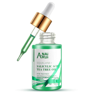 ANAIRUI Salicylic Acid Tea Tree Oil for Soothing Acne, Blemish-Prone Skin, Congested Pores, and Redness Relief - 1 FL.OZ