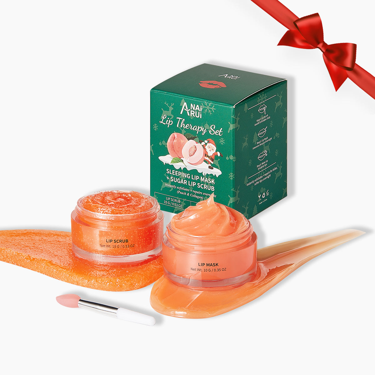 ANAIRUI Christmas Peach Lip Care Kit