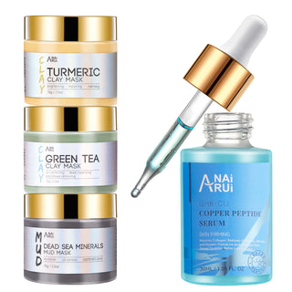 ANAIRUI Deep Cleansing Facial Mask Set with  Copper Peptides GHK-Cu Serum