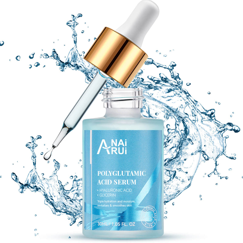 ANAIRUI Polyglutamic Acid Moisturizing Serum -  for Plump, Hydrate, Firm, Reduce Fine Lines and Wrinkles - 1.05 fl oz