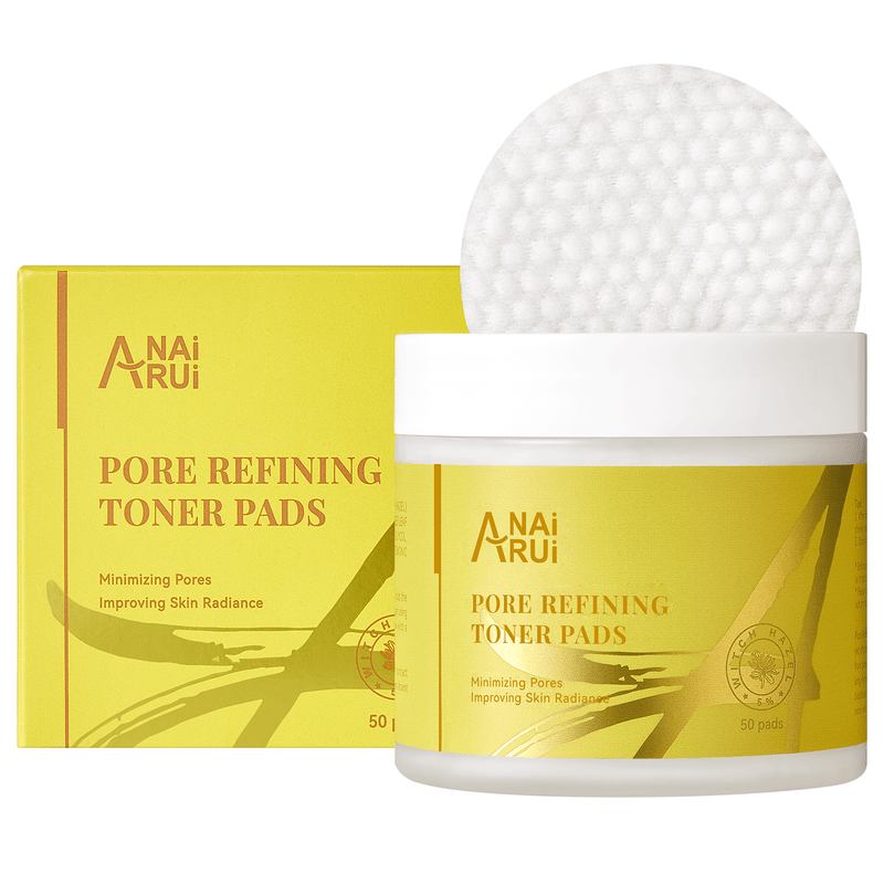 ANAIRUI Pore Refining Pads, with Witch Hazel, PHA, Salicylic Acid, and Niacinamide for Face Minimizing Pores, Improving Skin Tone, 50 Pads