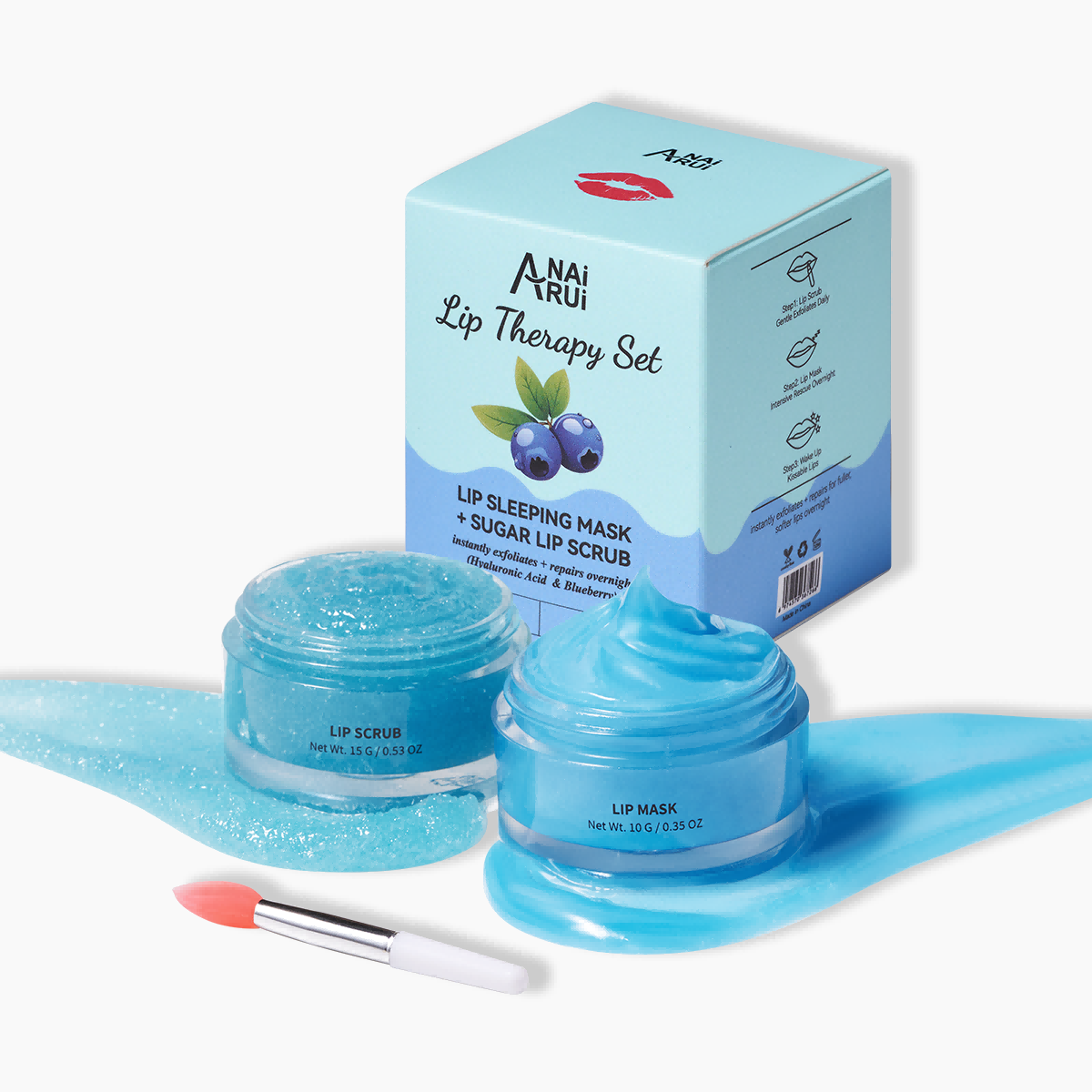 ANAIRUI Blueberry Lip Care Kit