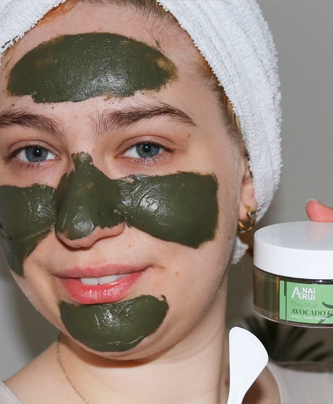 ANAIRUI Avocado Clay Face Mask with Green Tea for Cleansing