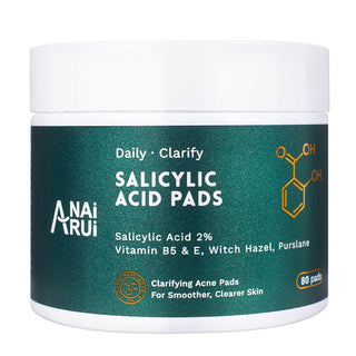 ANAIRUI 2% Salicylic Acid BHA Facial Peel Pads for Acne, Blackheads, Blemishes, Face Exfoliating-80 Pads