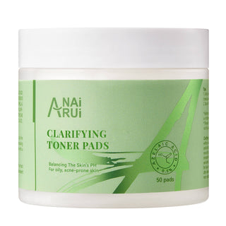 ANAIRUI Clarifying Toner Pads for Exfoliating, Clearing Acne & Blemishes, and Balancing Skin's pH – 50 Pads