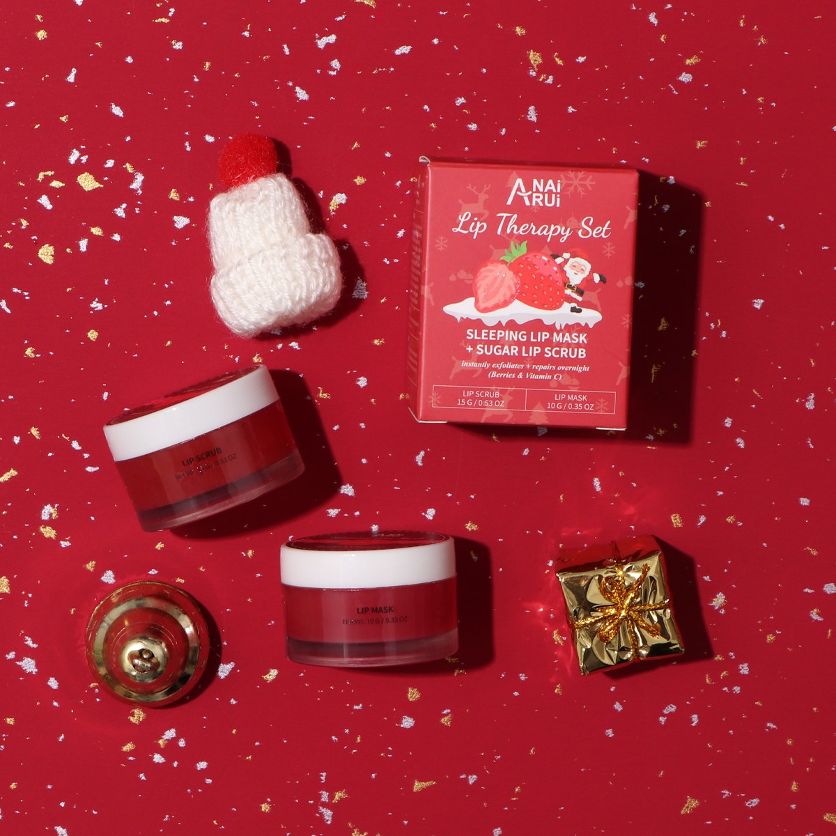 ANAIRUI Christmas Berry Lip Care Kit