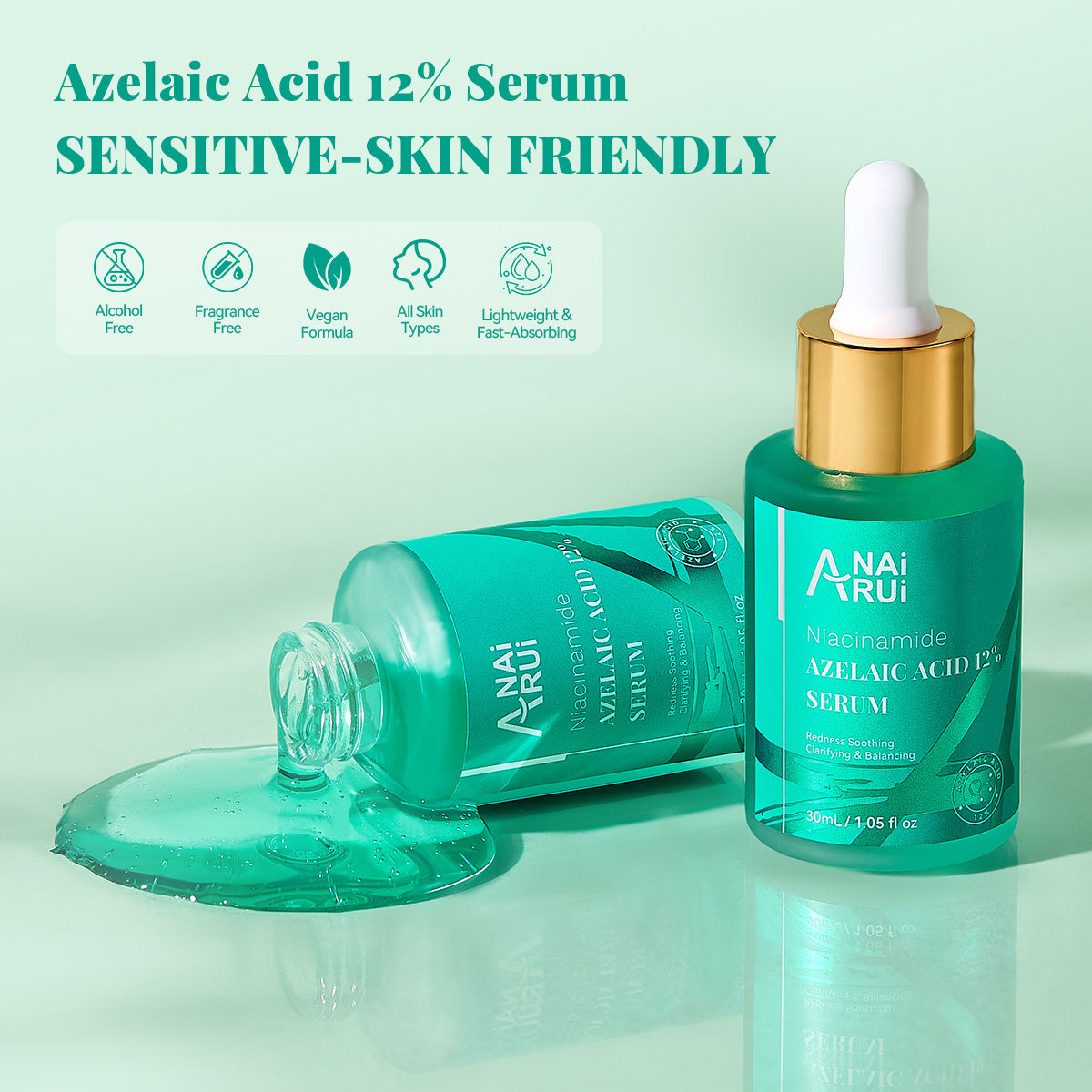 ANAIRUI 12% Azelaic Acid + Niacinamide Serum