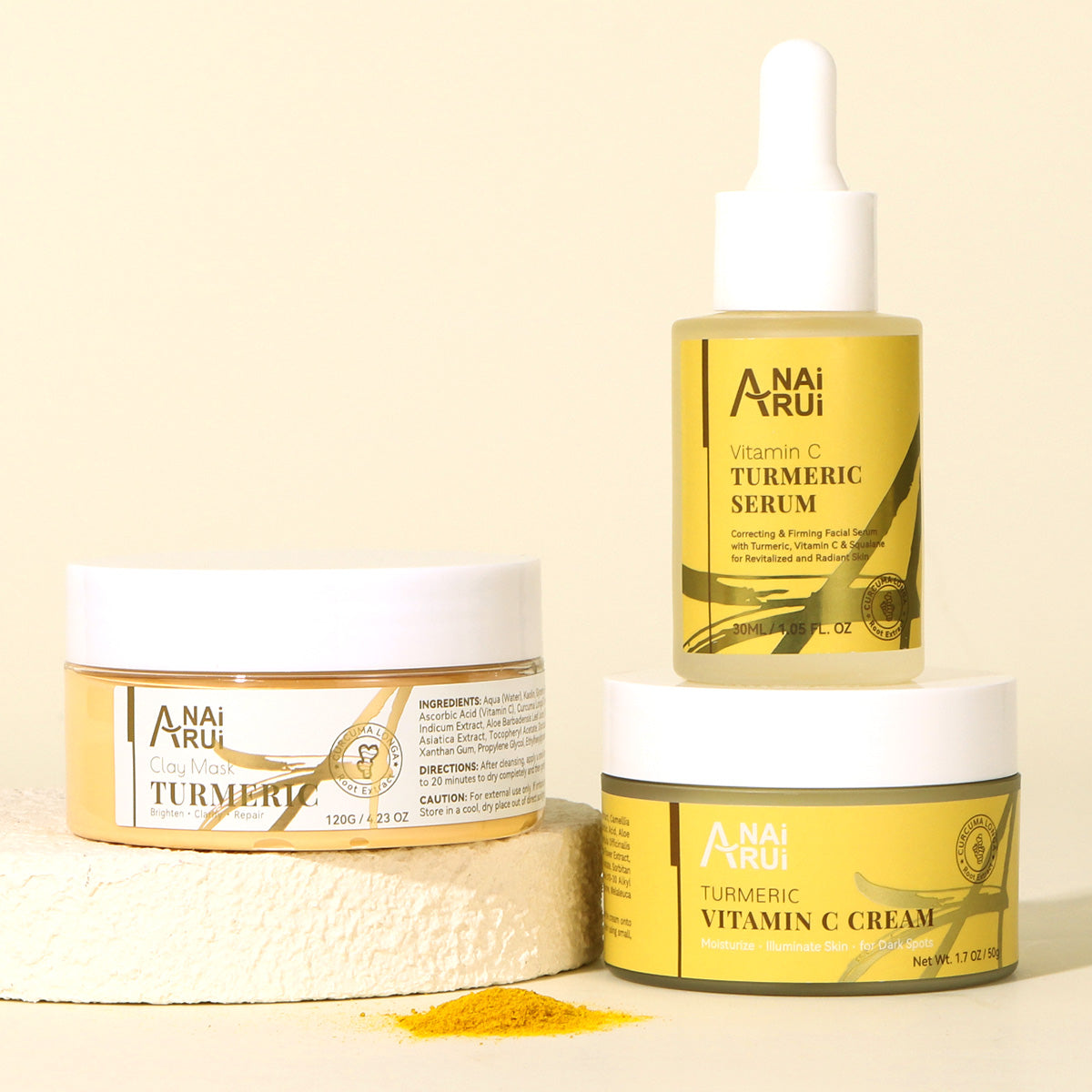 ANAIRUI Turmeric Brightening & Dark Spot Corrector Set