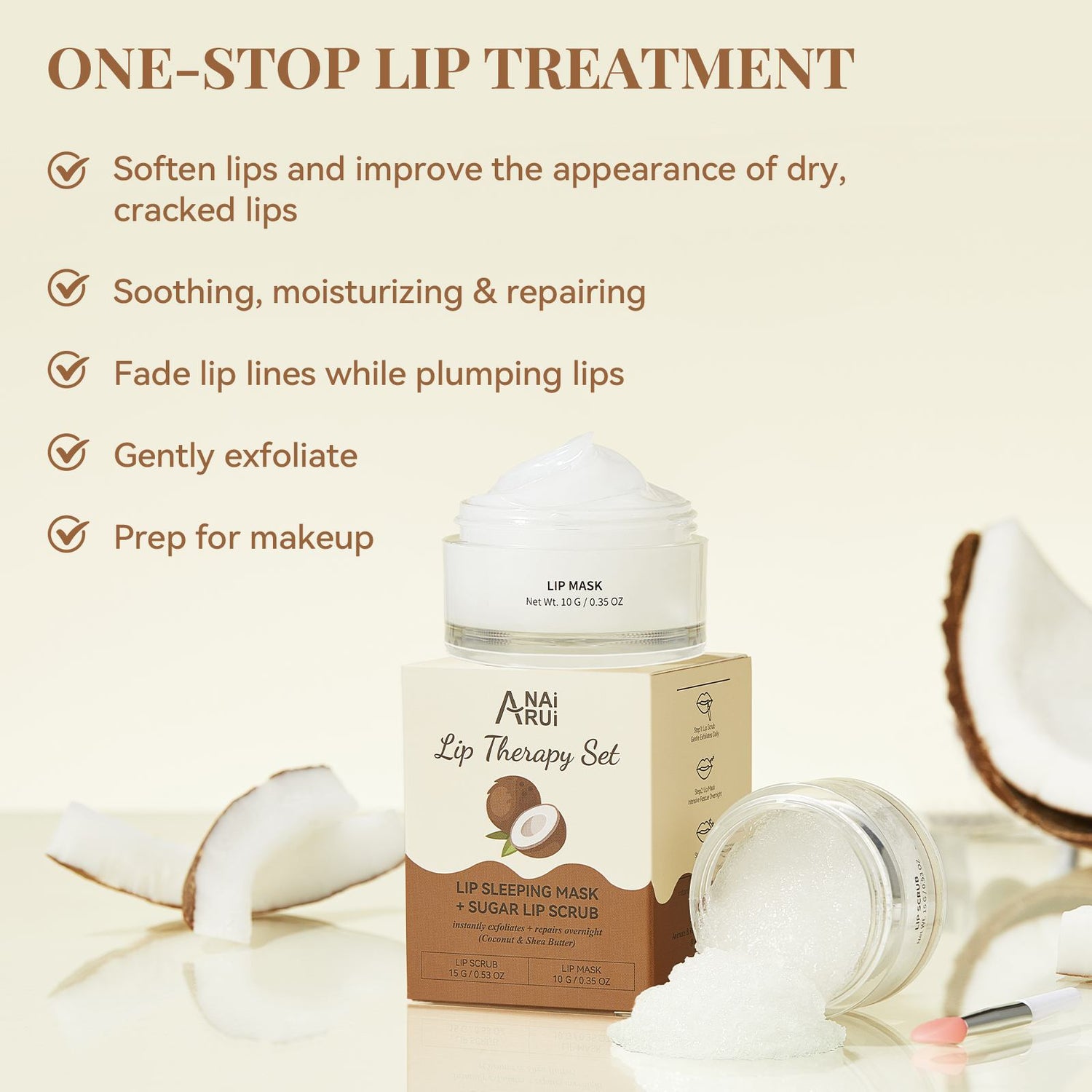 ANAIRUI Coconut Lip Scrub