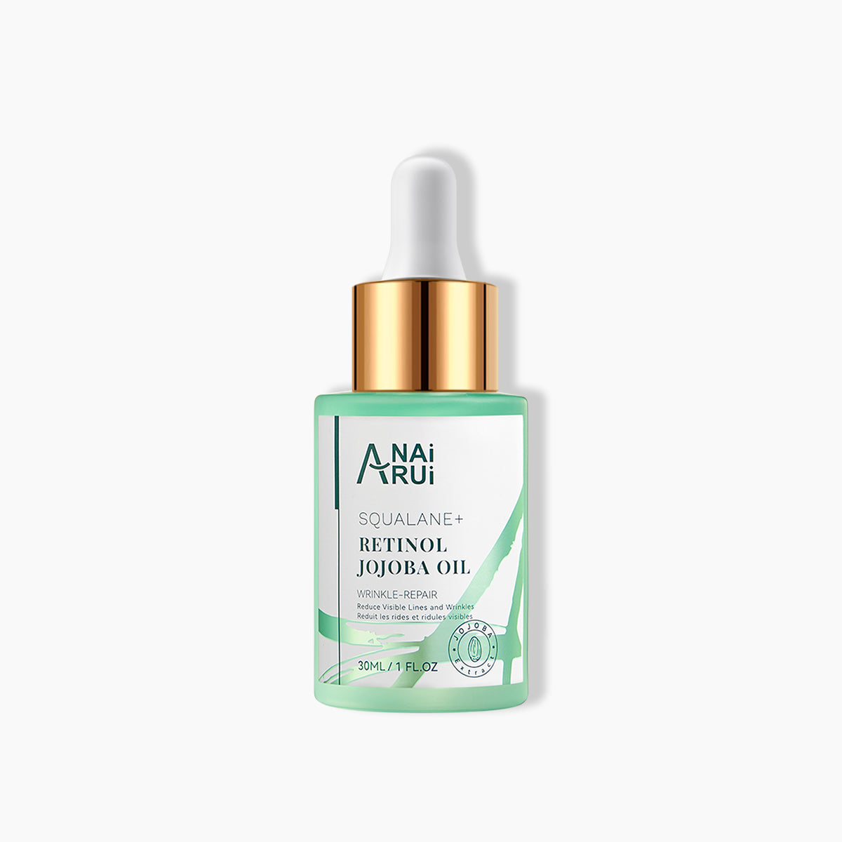 ANAIRUI Jojoba-olie met plantaardig squalaan en retinol voor een verstevigende huid tegen rimpels 30 ml