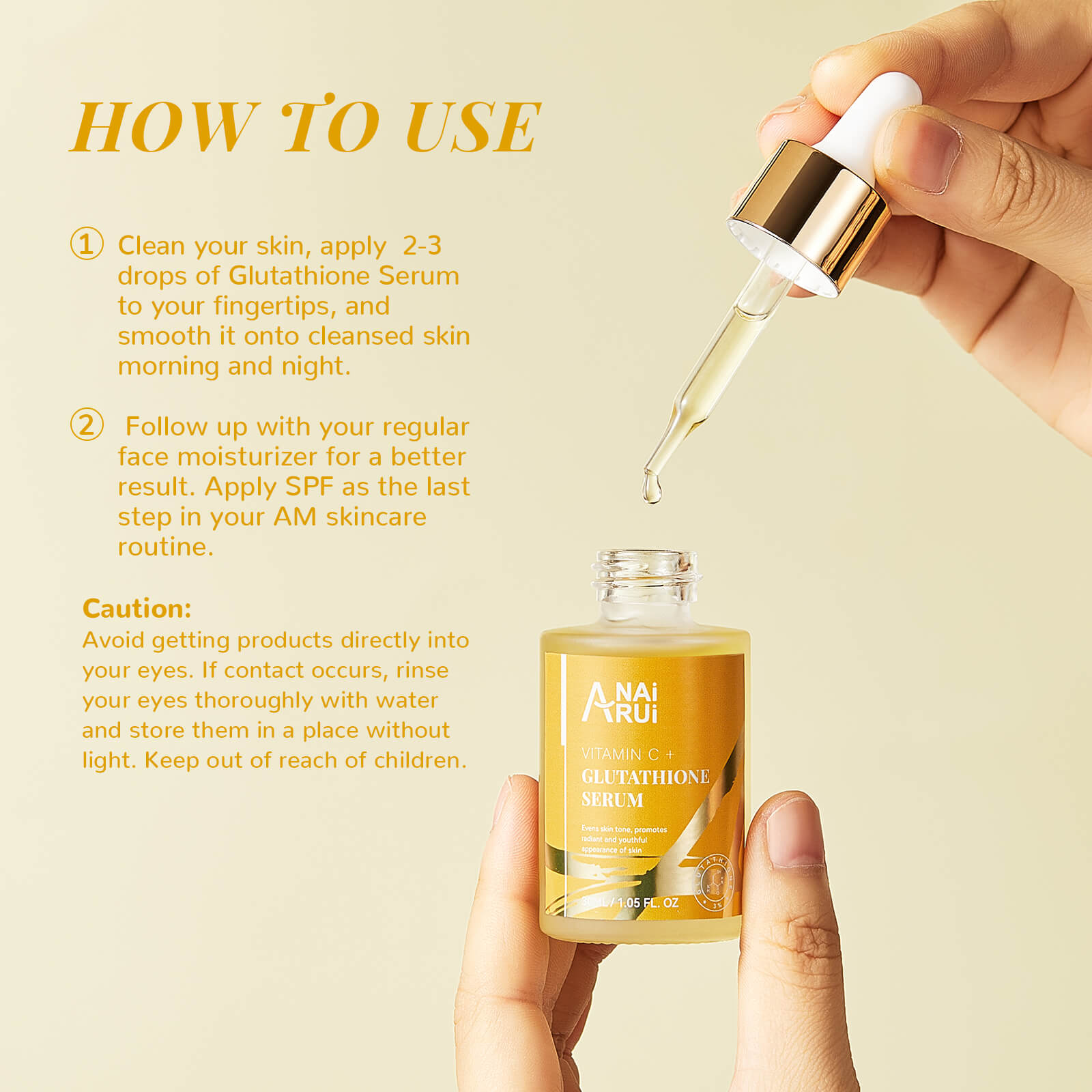 ANAIRUI Vitamin C Glutathione Serum for Dark Spots, Improves Skin Tone ANAIRUI Vitamin C Glutathione Serum for Dark Spots, Improves Skin Tone