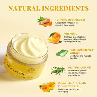 ANAIRUI Turmeric Vitamin C Cream for Dark Spots, Hydrating, Evening Tone - 50g