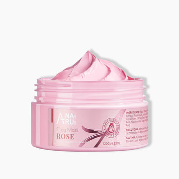 ANAIRUI Damascus Rose Pink Clay Gesichtsmaske zum Aufhellen und Befeuchten der Haut 120 g 3,52 oz