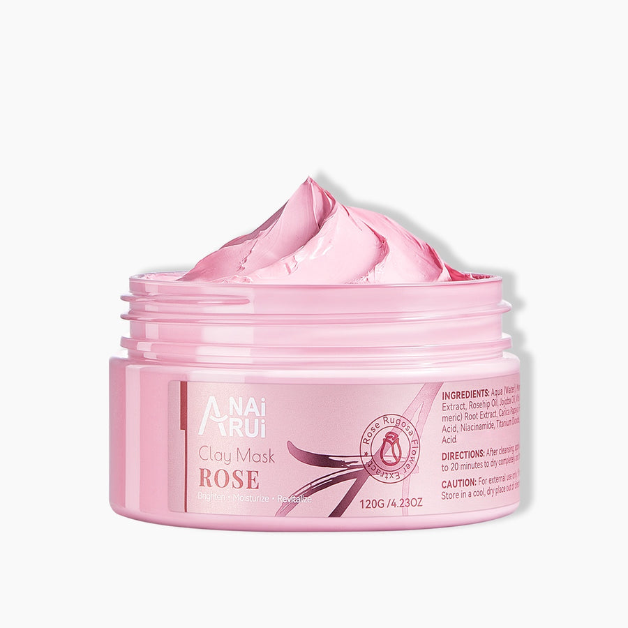 ANAIRUI Damascus Rose Pink Clay Gesichtsmaske zum Aufhellen und Befeuchten der Haut 120 g 3,52 oz