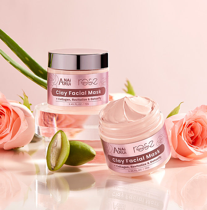 ANAiRUi Rose & Squalane skincare kit includes foam cleanser +