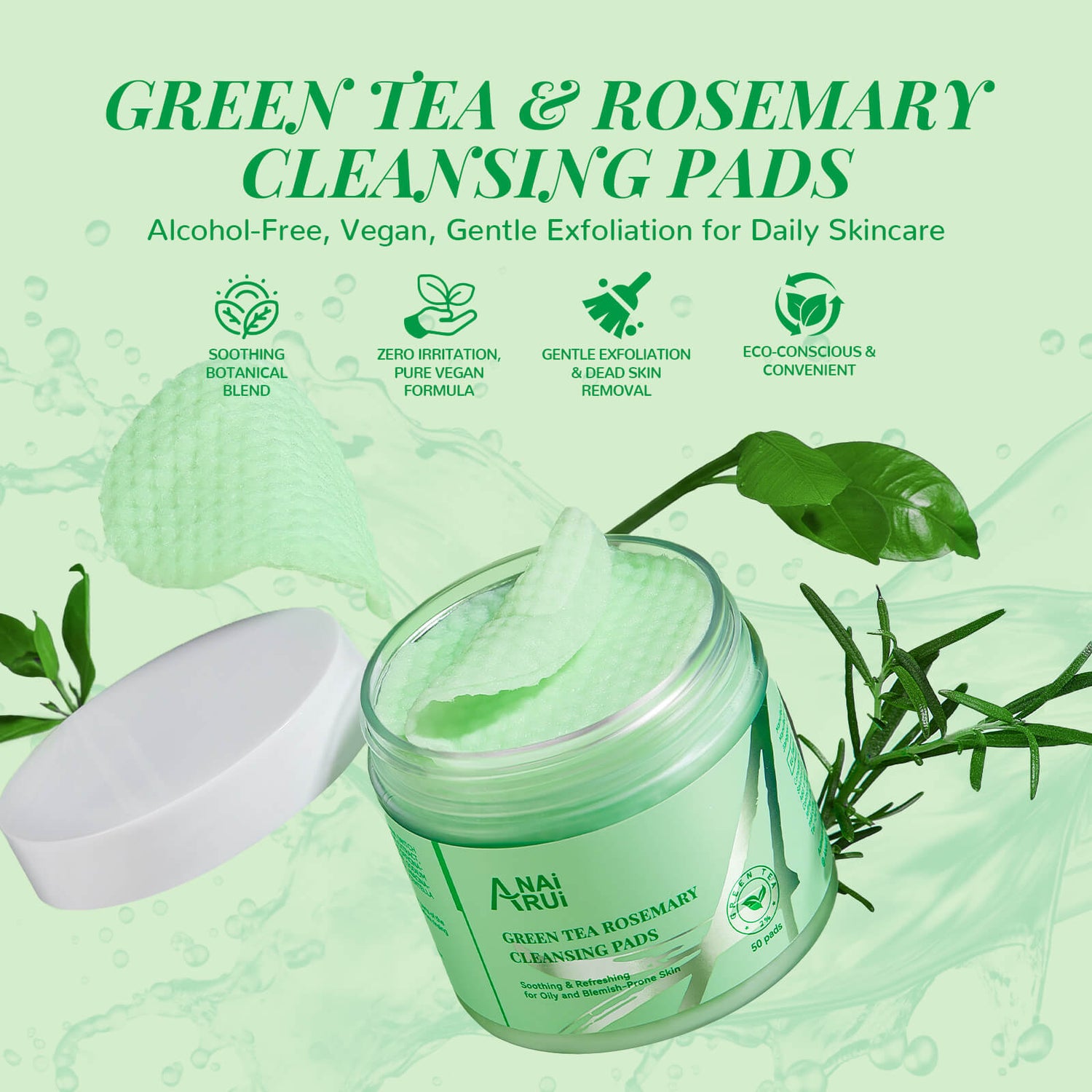 ANAIRUI Green Tea Oil-Control Exfoliating Pads