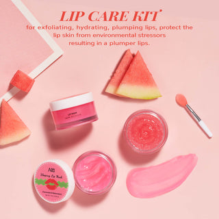 ANAIRUI Watermelon Lip Care Kit for Hydrating, Softening & Repairing Dry, Chapped, Cracked Lips