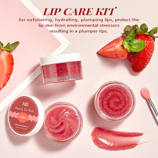 ANAIRUI Berries Lip Care Kit for Lip Treatment, Dry Chapped Cracked Lips Repair, Hydrating & Exfoliating