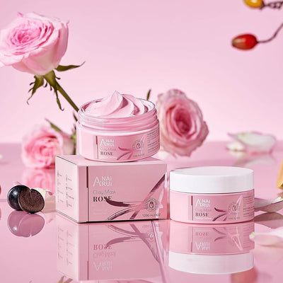 ANAIRUI Damascus Rose Pink Clay Gesichtsmaske zum Aufhellen und Befeuchten der Haut 120 g 3,52 oz