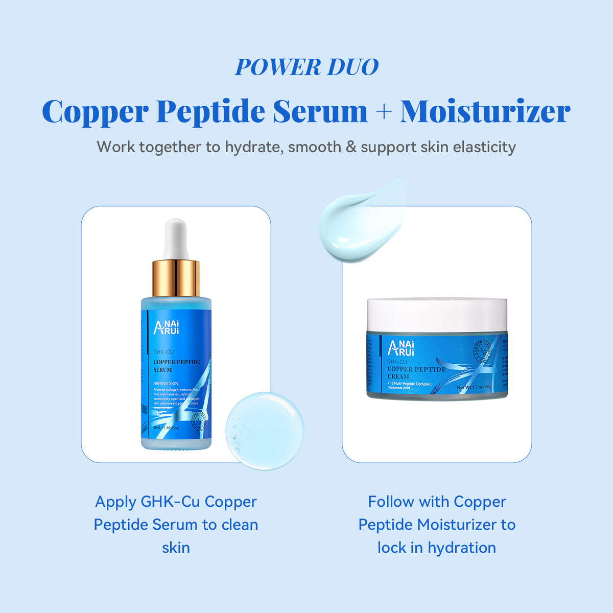 ANAIRUI Copper Peptides Cream – Firming & Hydrating Anti-Aging Moisturizer