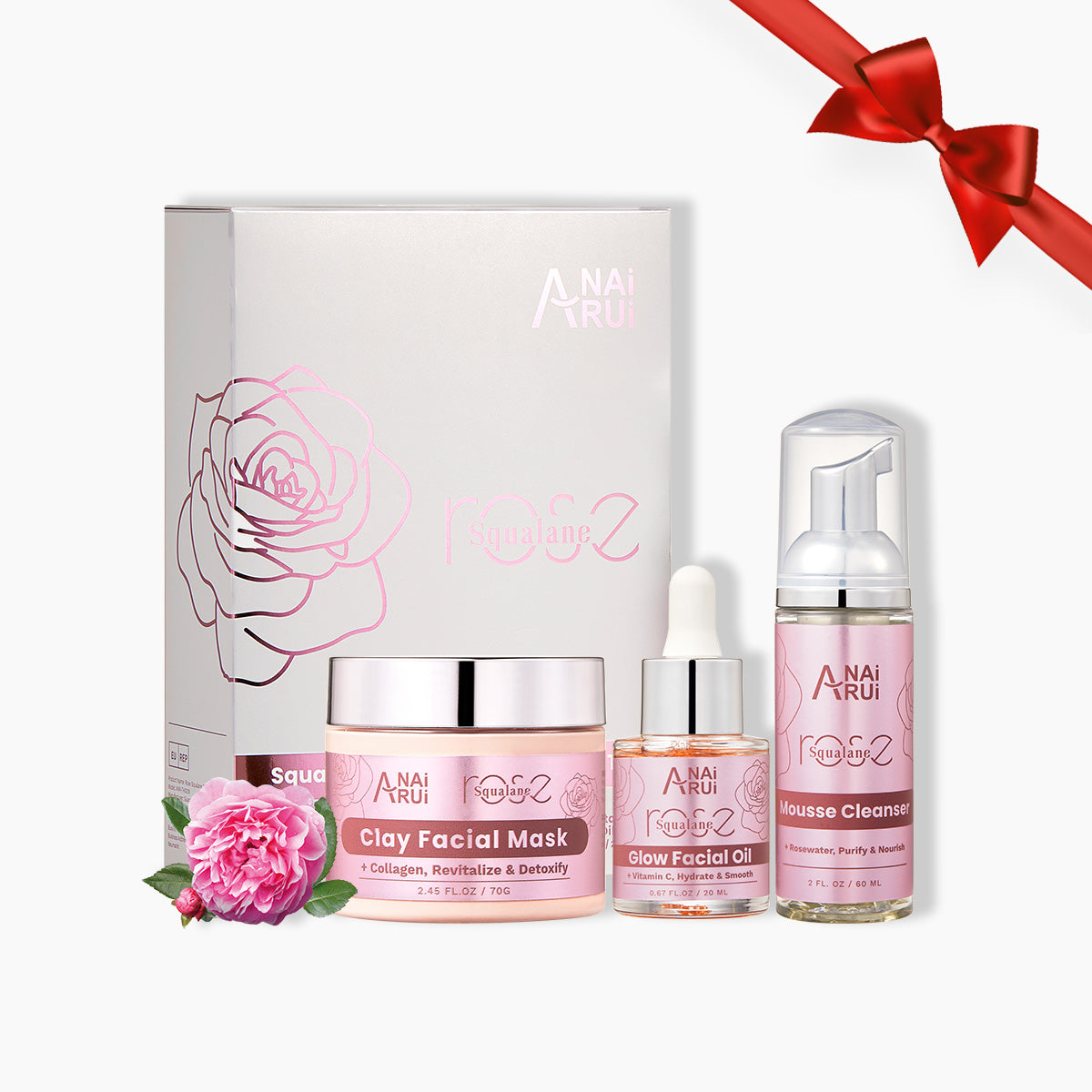 ANAIRUI Rose Facial Skin Care Set