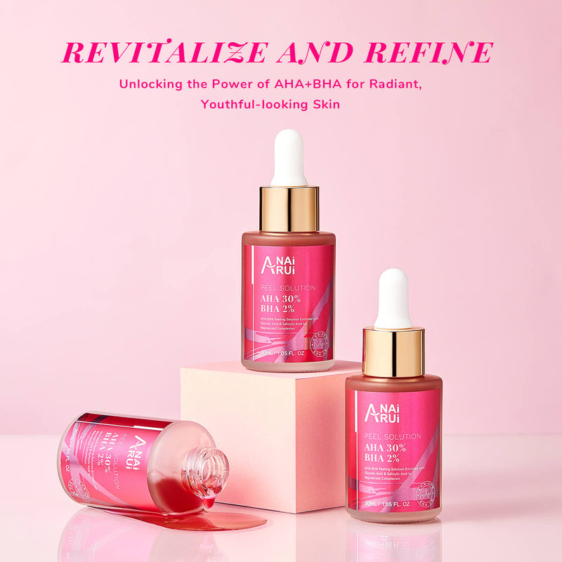 ANAIRUI AHA BHA Face Serum Peel Solution with 30% Glycolic Acid