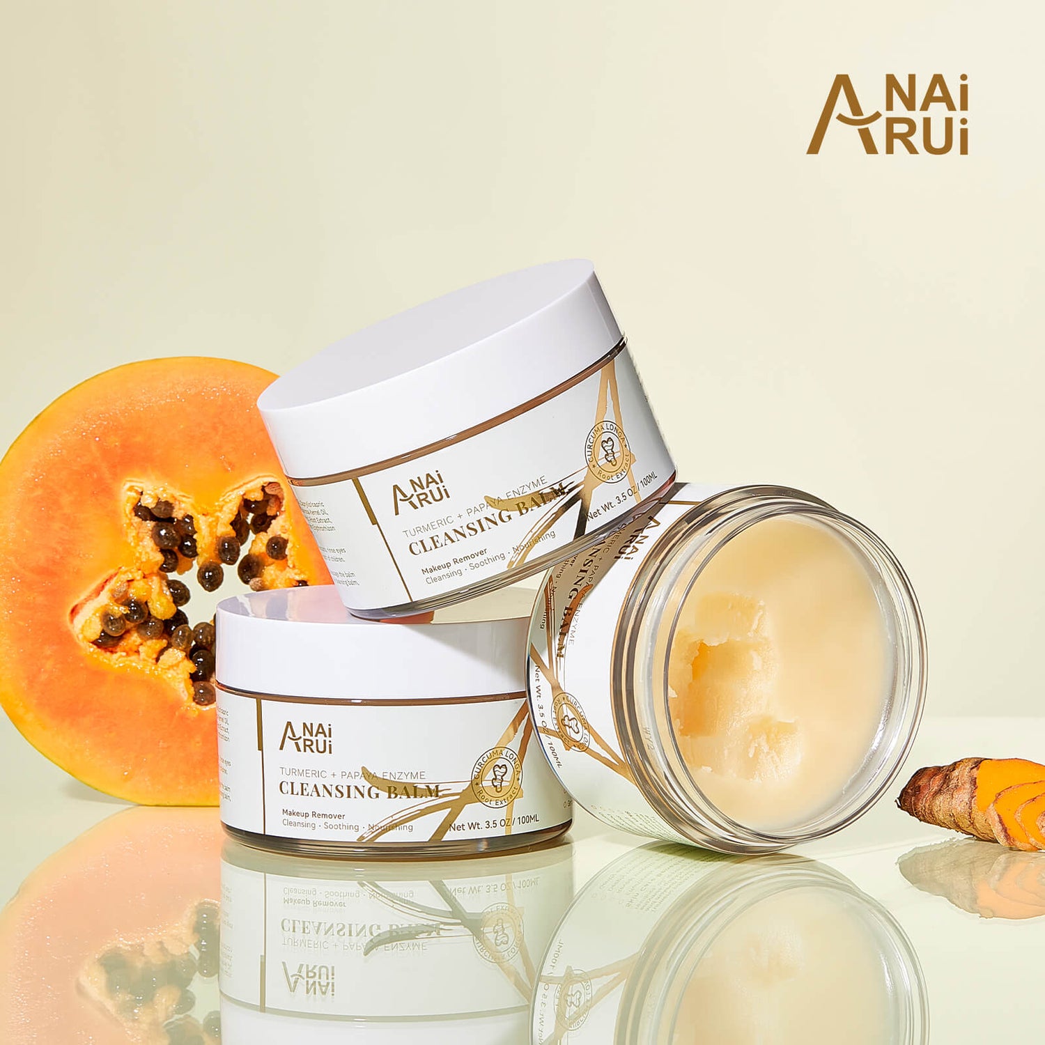 ANAIRUI Turmeric Vitamin C Face Cleansing Balm